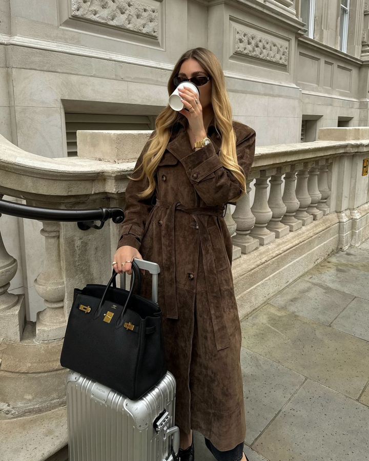 Eleanor | Wildleder Trenchcoat