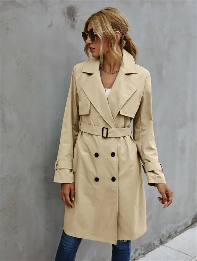 Corinne | Eleganter, bequemer Trenchcoat mit Reverskragen