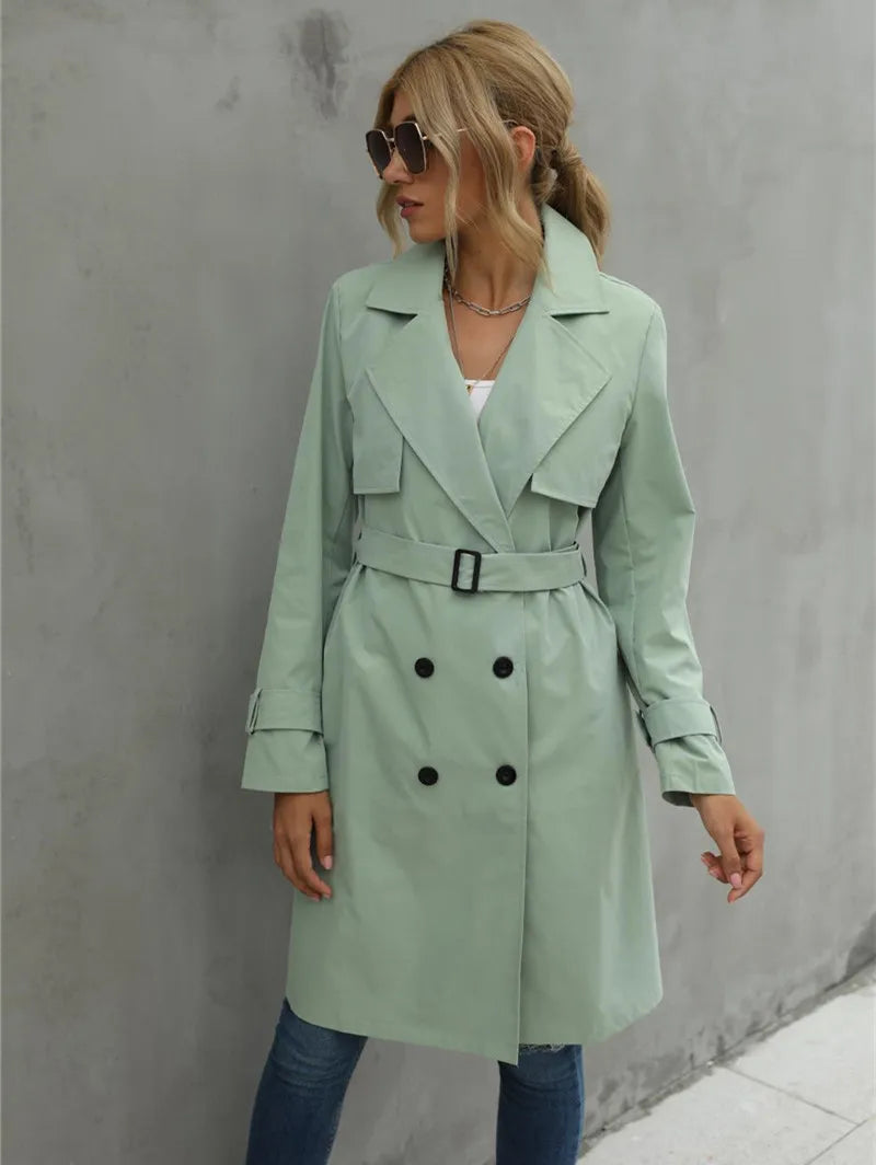 Corinne | Eleganter, bequemer Trenchcoat mit Reverskragen