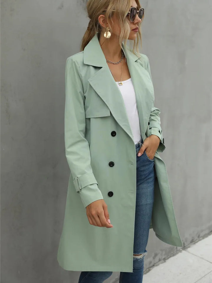 Corinne | Eleganter, bequemer Trenchcoat mit Reverskragen