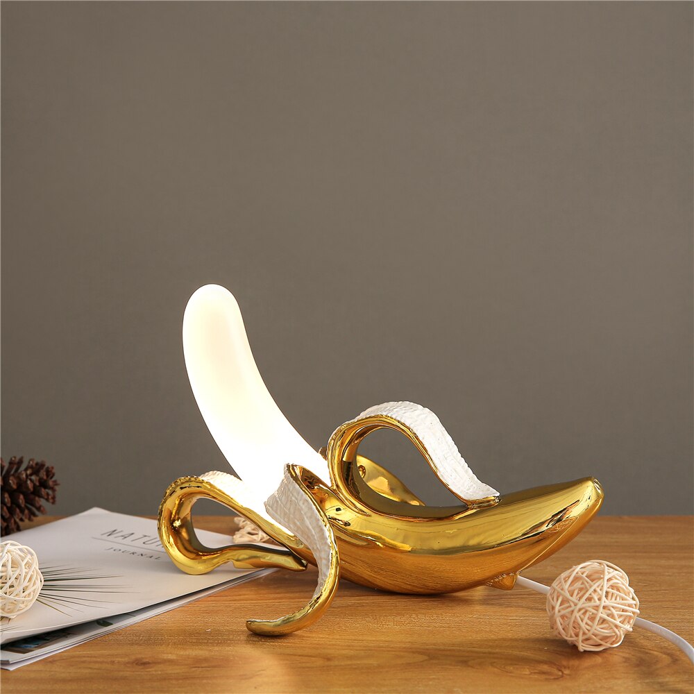 Banane Lichter Art Deco Tischlampen