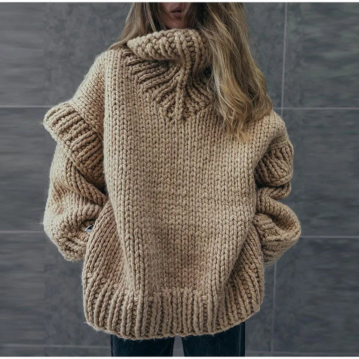 Nerissa | Bequemer Strick-Rollkragenpullover mit weiten Ärmeln