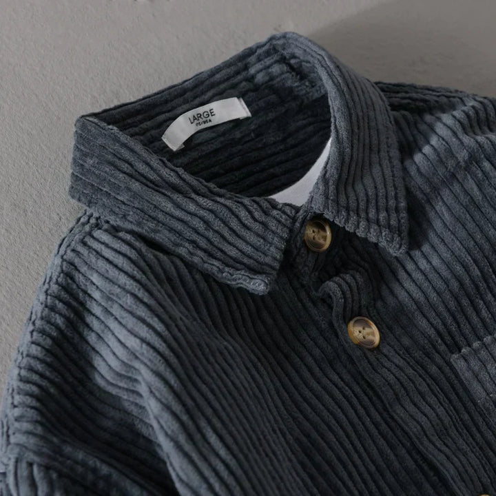 Hugo | Retro-Stil Cord-Overshirt