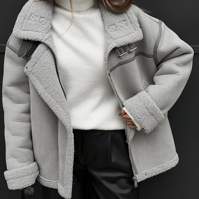 Leona | Luxury Shearling Jacket - Winterkomfort