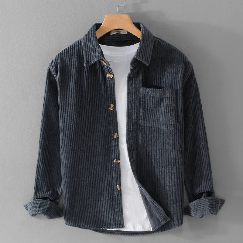 Hugo | Retro-Stil Cord-Overshirt