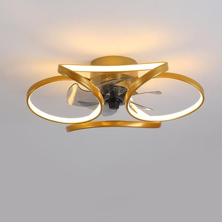 Flower LED Modern Flush Mount Ceiling Fan Lights mit Fernbedienung