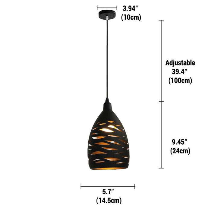 Besson Pendelleuchten aus gemustertem Metall