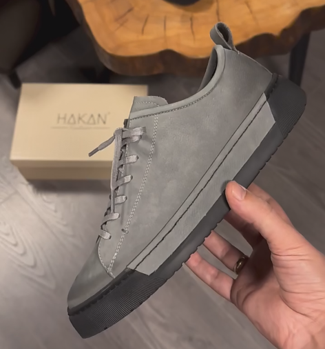 Kairo | Herren Sneaker in Grau Wildleder