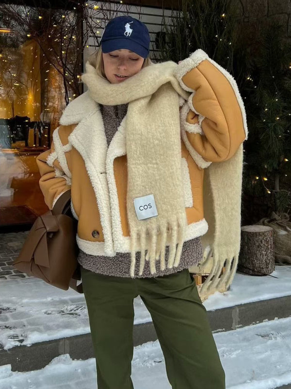 Glacia | Luxuriöse Shearling-Jacke mit weichem Innenfutter