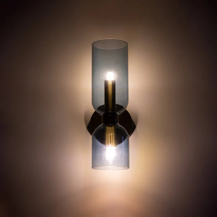 Doppelkopf Glas Wandleuchte LED Sconce