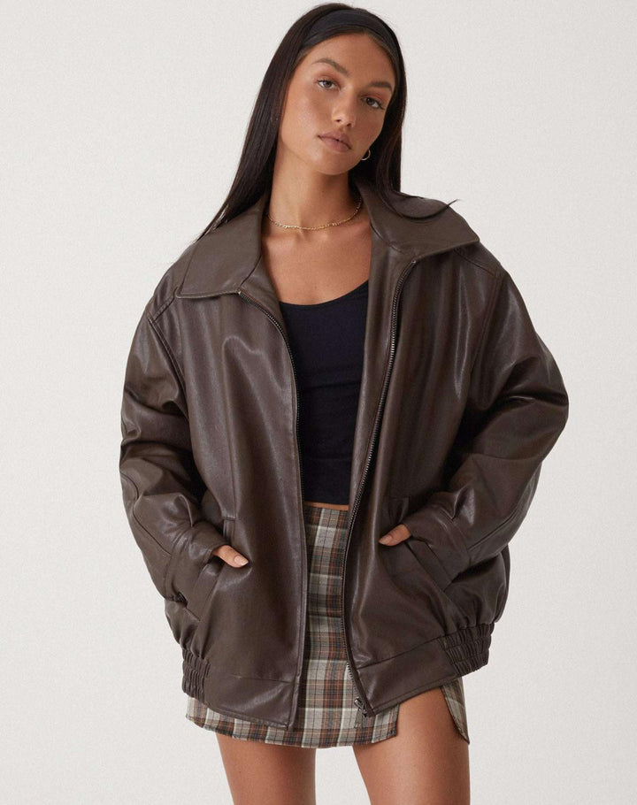 Cleo | Lose Lederjacke für Frauen