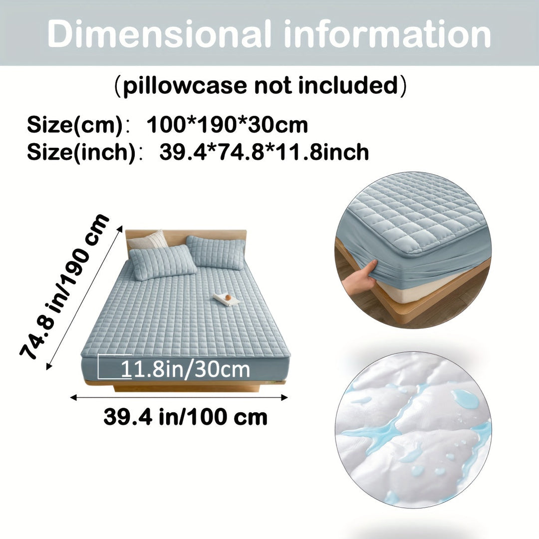 AquaQuard - 1pc Wasserdichter Matratzenschoner mit gepolstertem Design, für tiefe Matratzen, für Schlafzimmer oder Gästezimmer