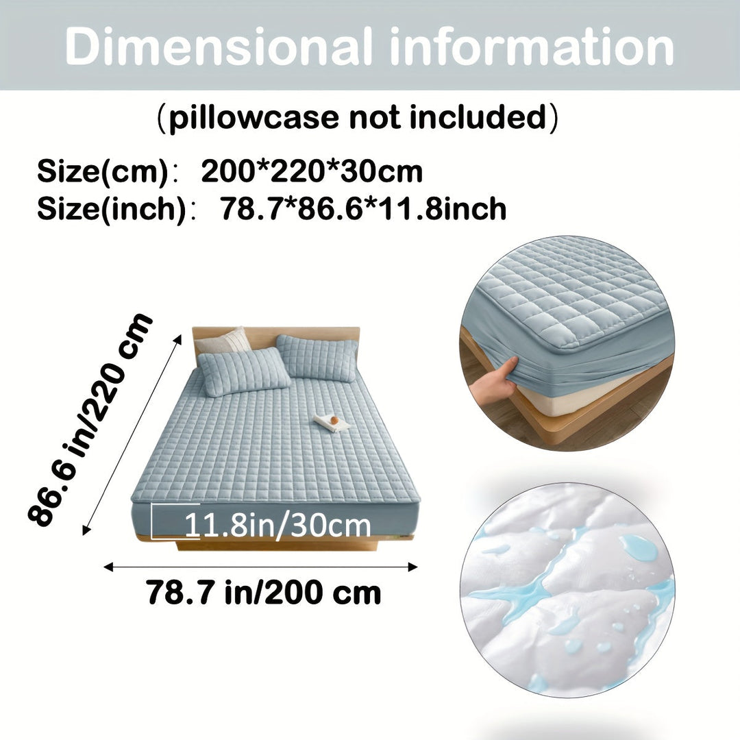 AquaQuard - 1pc Wasserdichter Matratzenschoner mit gepolstertem Design, für tiefe Matratzen, für Schlafzimmer oder Gästezimmer