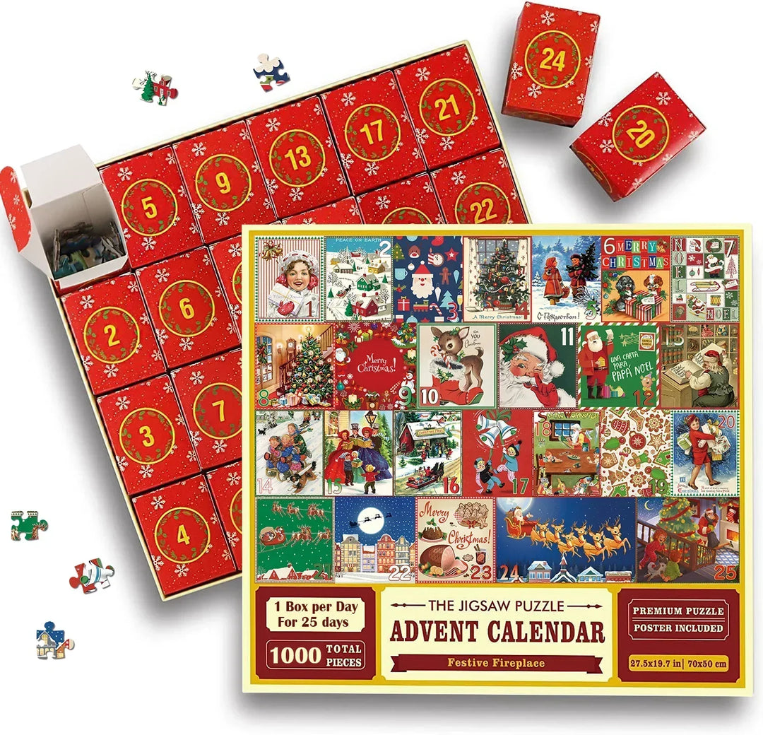 JollyPuzzle - Weihnachts-Adventskalender-Puzzle 1000 Teile