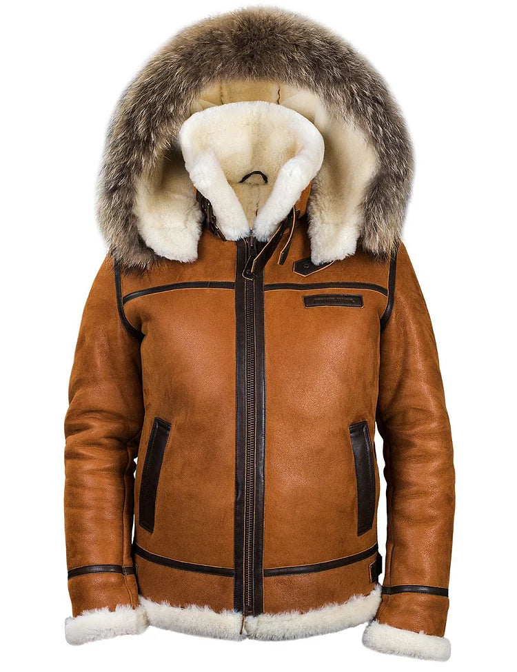 George™ Leder-Wintermantel