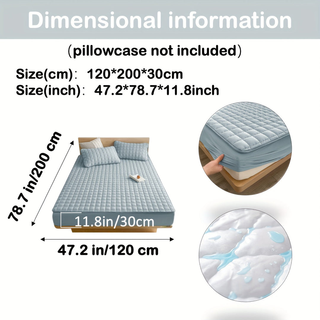 AquaQuard - 1pc Wasserdichter Matratzenschoner mit gepolstertem Design, für tiefe Matratzen, für Schlafzimmer oder Gästezimmer
