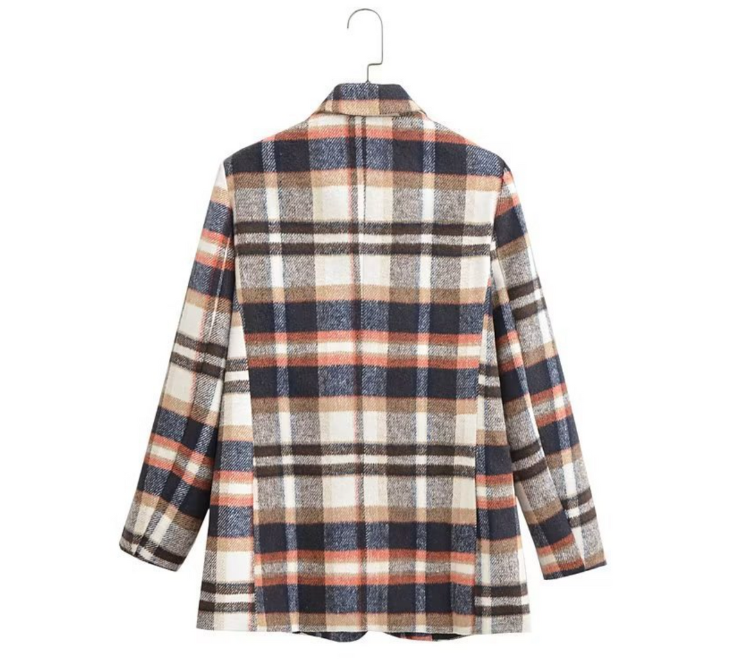 Megan | Eleganter Tartan-Mantel für Damen