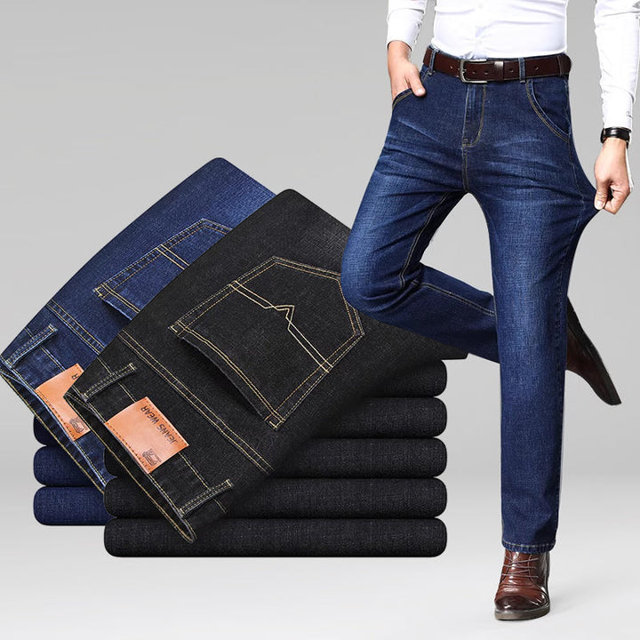 Alex | Slim-Fit Straight Jeans Stretch für Männer