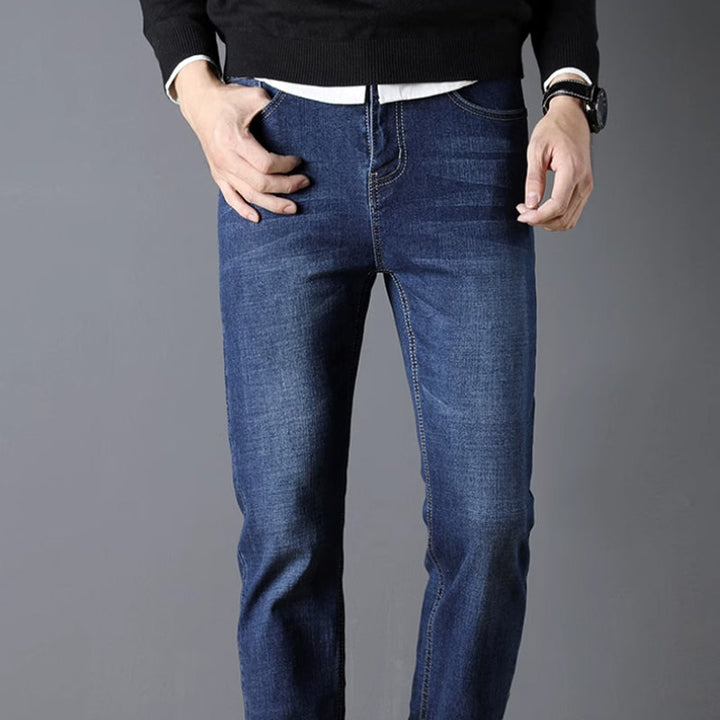 Alex | Slim-Fit Straight Jeans Stretch für Männer