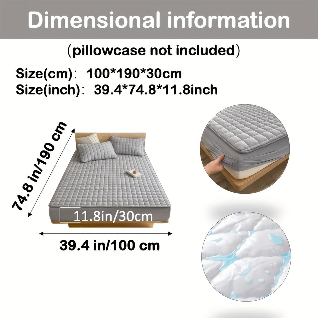 AquaQuard - 1pc Wasserdichter Matratzenschoner mit gepolstertem Design, für tiefe Matratzen, für Schlafzimmer oder Gästezimmer