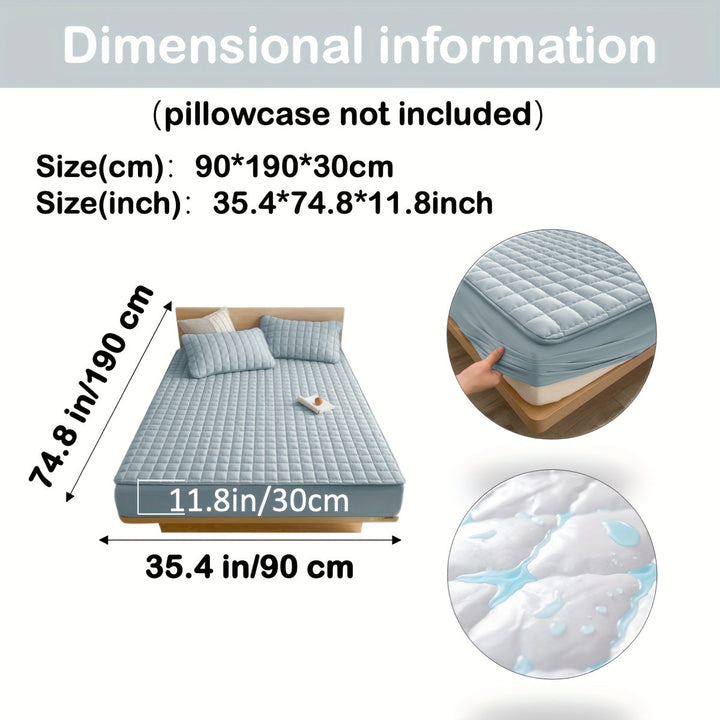 AquaQuard - 1pc Wasserdichter Matratzenschoner mit gepolstertem Design, für tiefe Matratzen, für Schlafzimmer oder Gästezimmer
