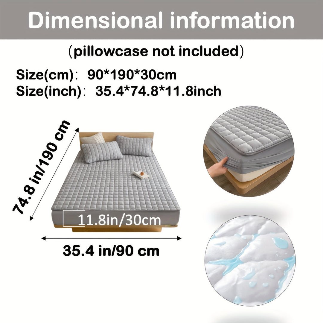 AquaQuard - 1pc Wasserdichter Matratzenschoner mit gepolstertem Design, für tiefe Matratzen, für Schlafzimmer oder Gästezimmer