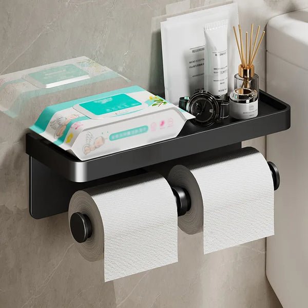 PlatinumGleam - Multifunktionaler Toilettenpapierhalter